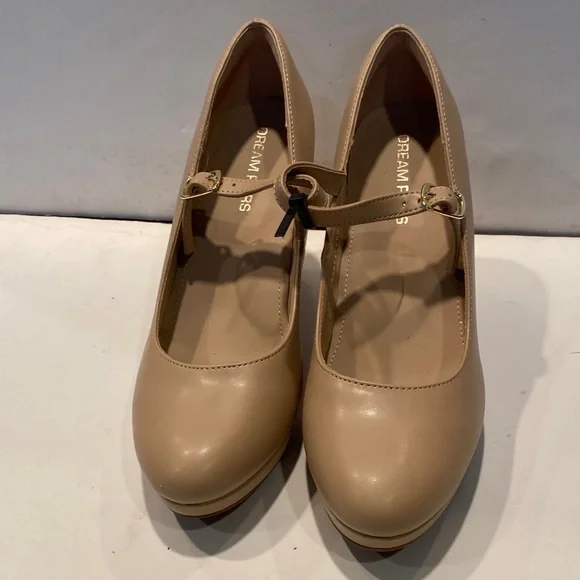 Dream Pairs Tan Platform High Heels - Picture 1 of 9